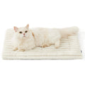 Self-warming pet mat, corduroy fleece, cat resting