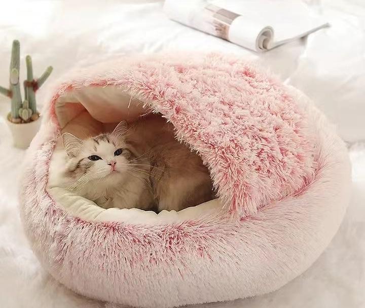 Catnip & Co Self-Warming Cat Bed - heat-retaining plush cat bed, no electricity